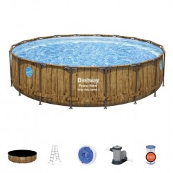 Piscina Power Steel Wood Swim Vista 549 x 122 cm cu accesorii Piscina Power Steel Wood Swim Vista 549 x 122 cm cu accesorii